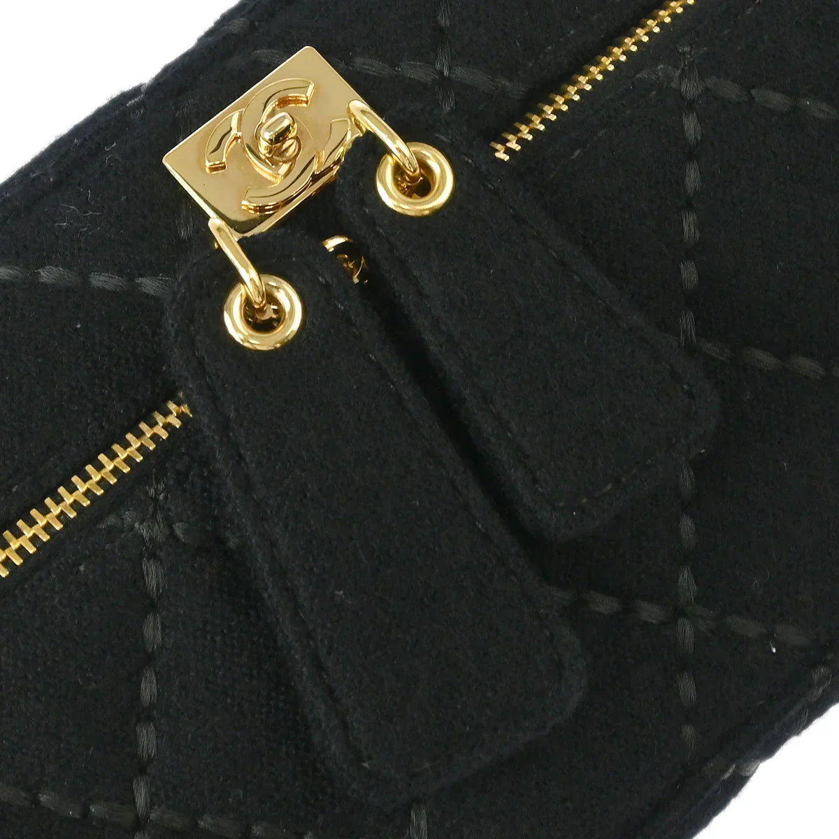 Chanel Black Woo Wild Stitch Vanity Handbag