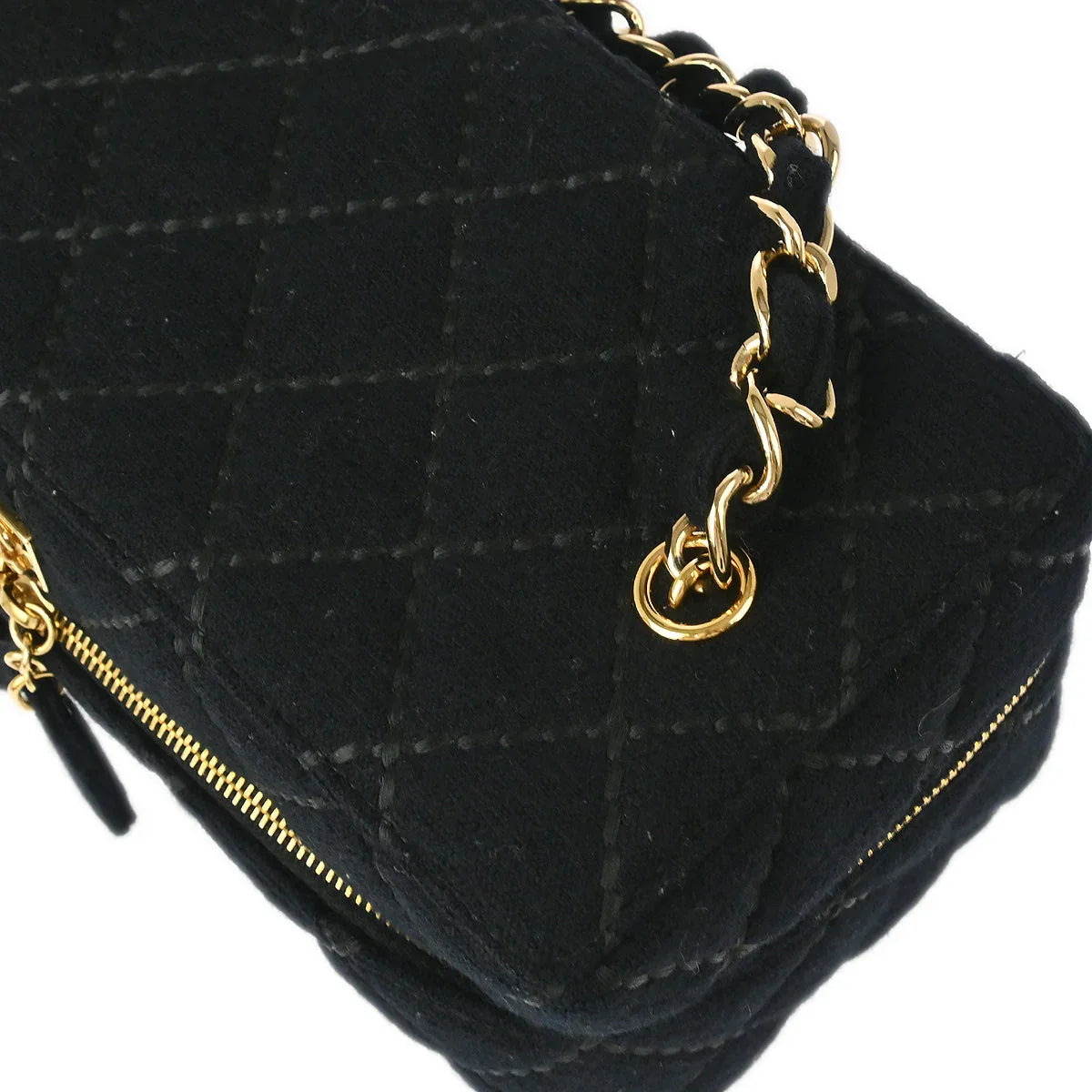 Chanel Black Woo Wild Stitch Vanity Handbag
