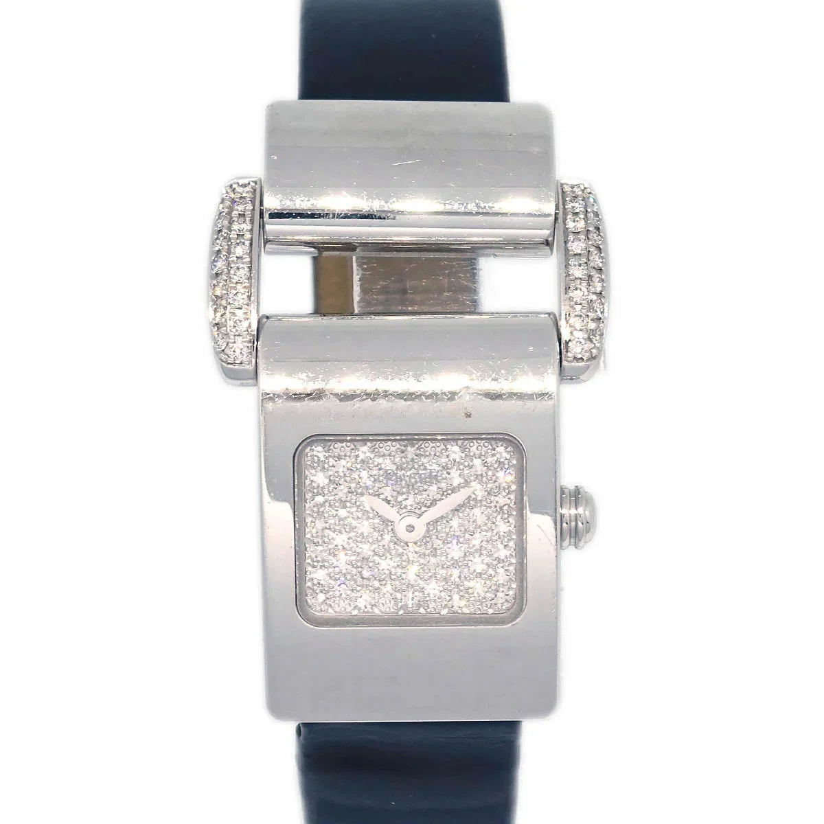 Piaget Miss Protocole Quartz Watch 18KWG Diamond Black