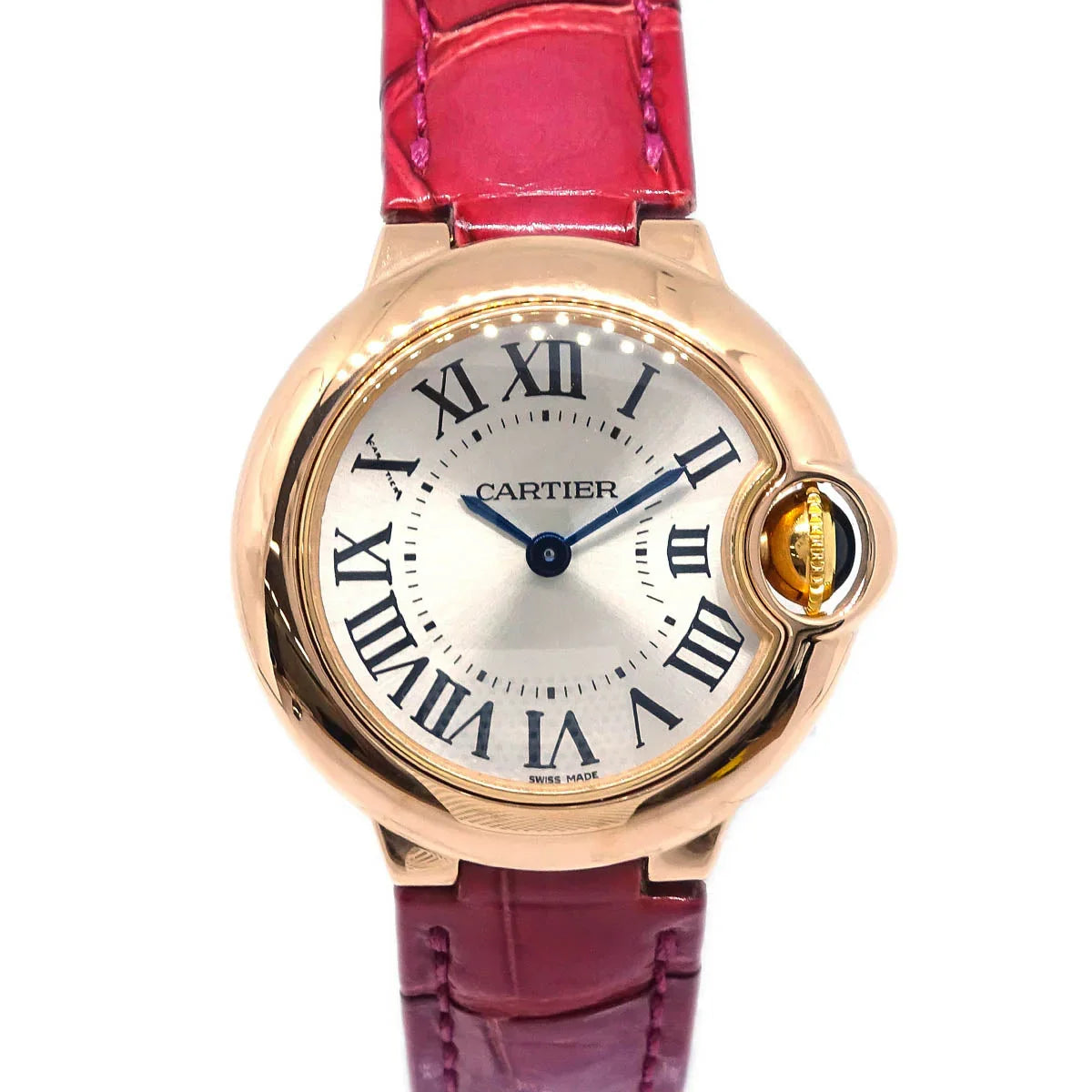 Cartier * Ballon Bleu Ref.3007 Quartz Watch 18KPG Red