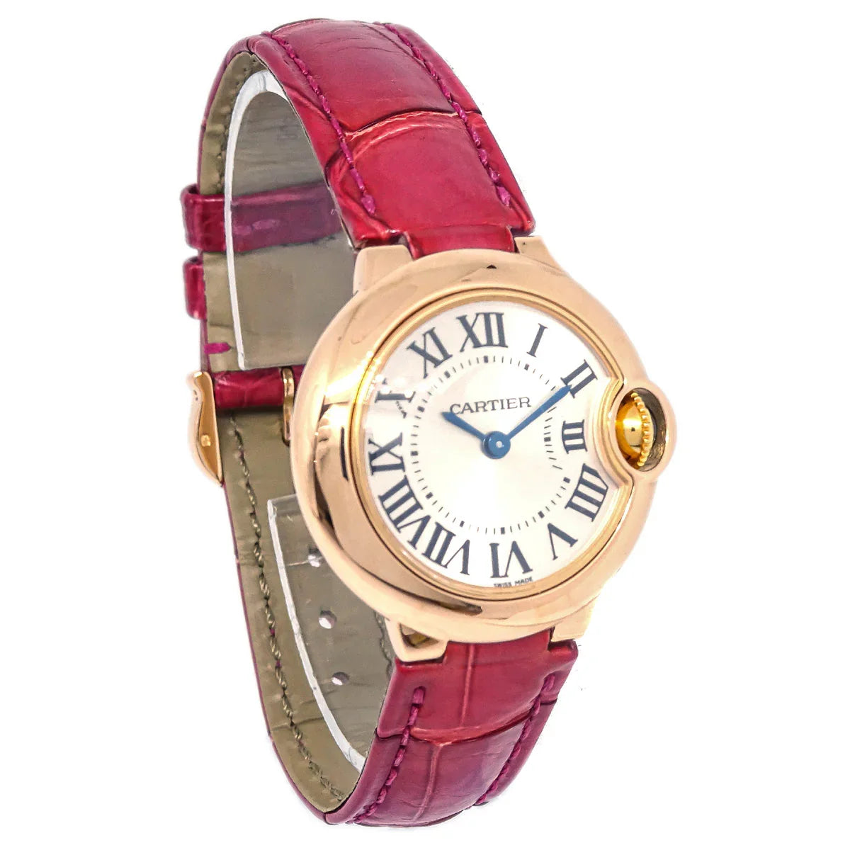 Cartier * Ballon Bleu Ref.3007 Quartz Watch 18KPG Red