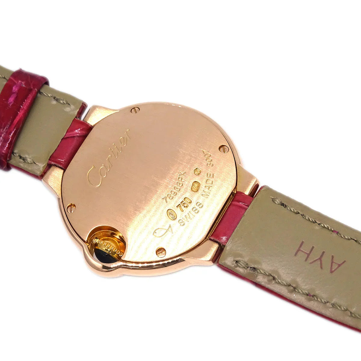 Cartier * Ballon Bleu Ref.3007 Quartz Watch 18KPG Red