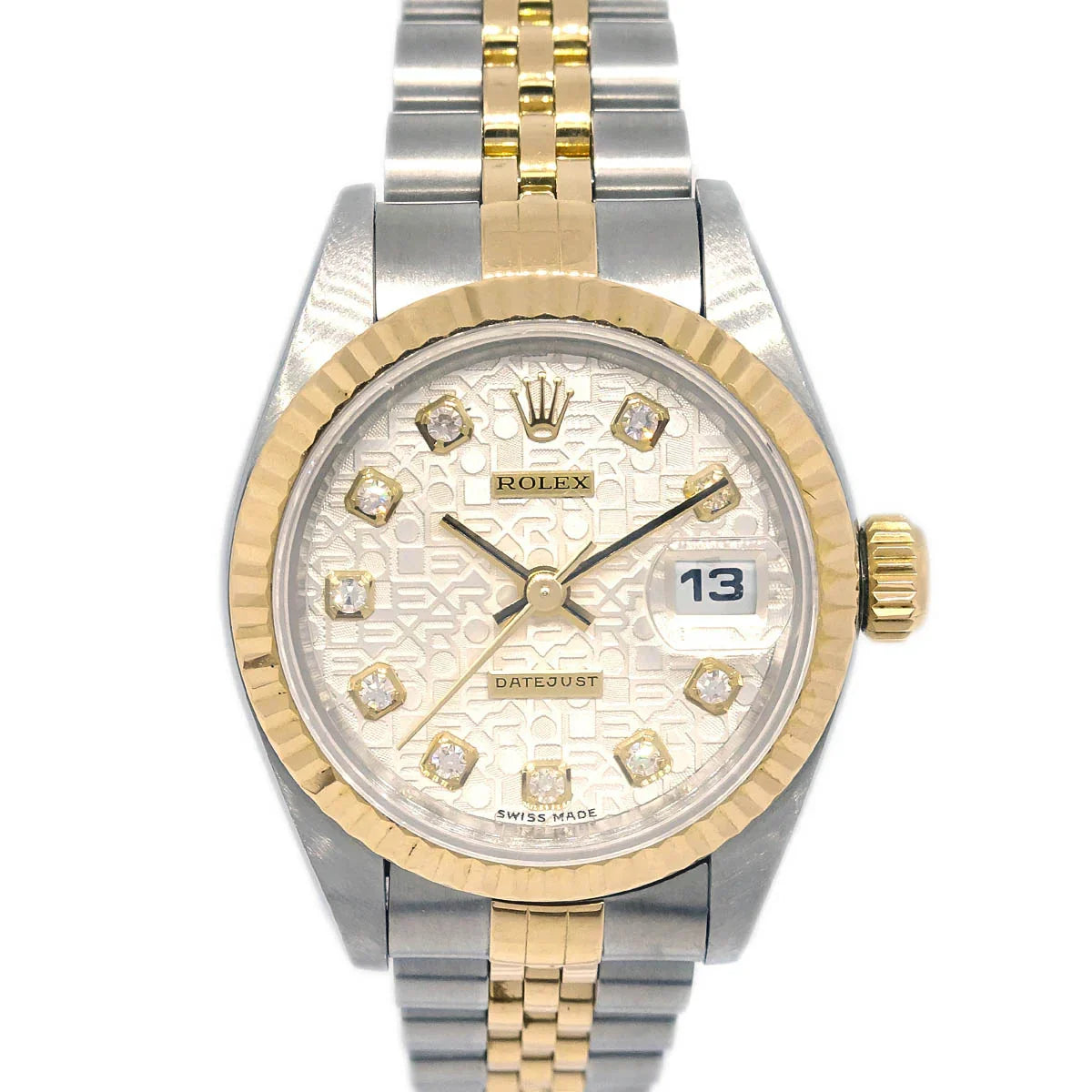 Rolex Oyster Perpetual Datejust 26mm Ref.69173G Watch 18KYG SS Diamond
