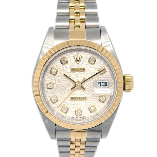 Rolex Oyster Perpetual Datejust 26mm Ref.69173G Watch 18KYG SS Diamond