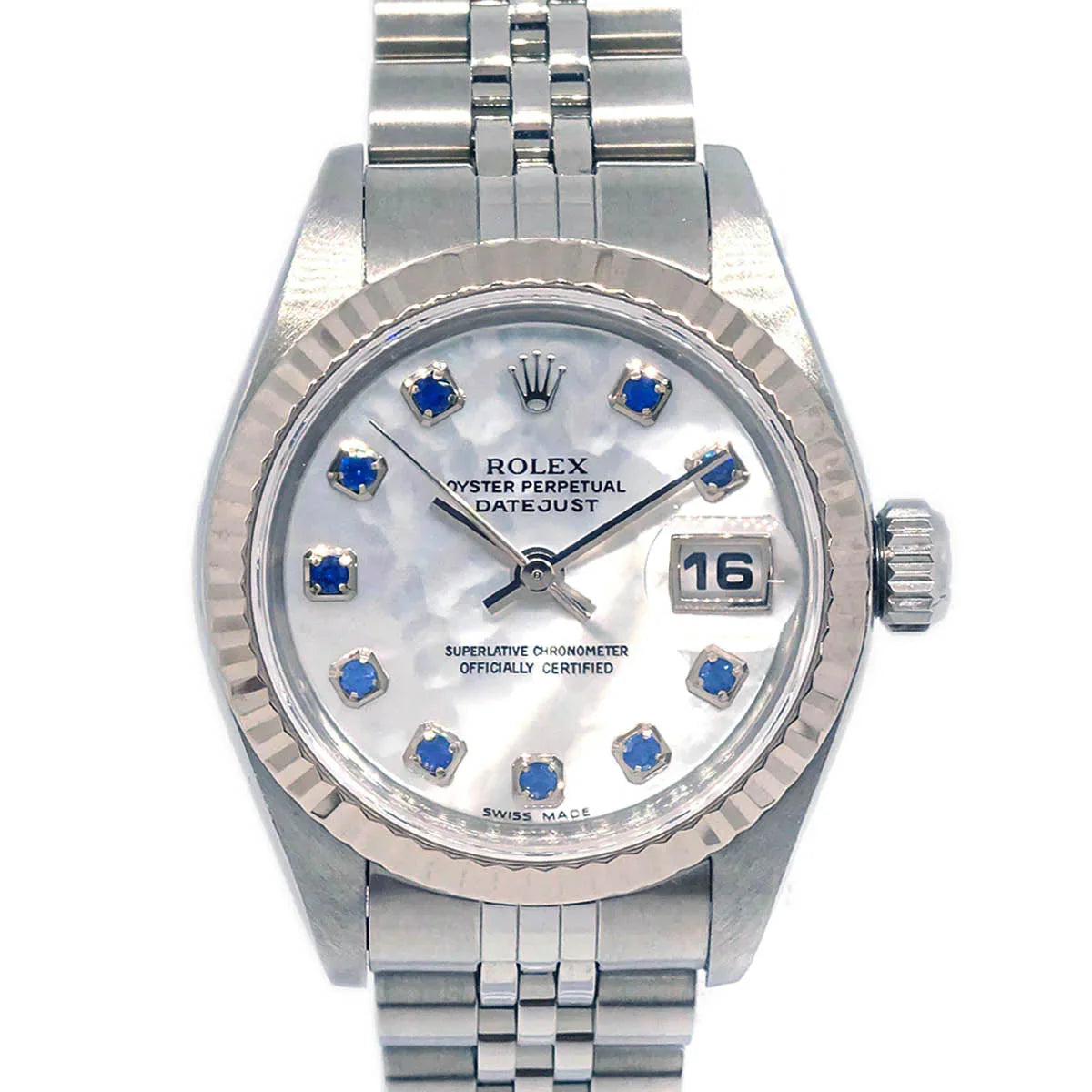 Rolex Ref.79174NGS Oyster Perpetual Datejust 26mm Watch SS Sapphire Shell