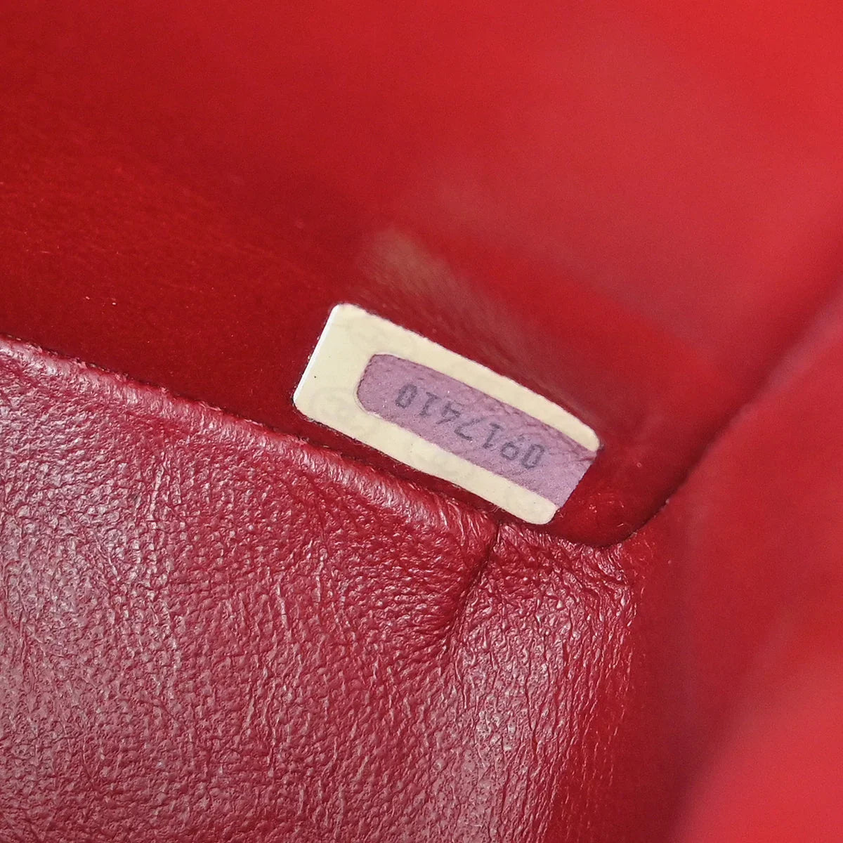 Chanel * Red Lizard Mini Classic Square Flap Shoulder Bag