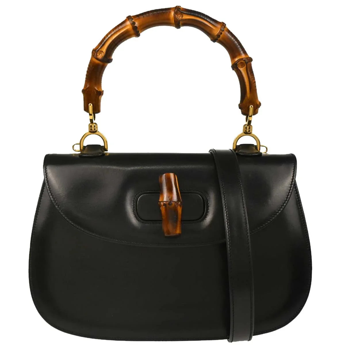 Gucci 1970-1990s Bamboo 2way Shoulder Handbag