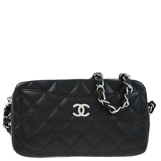 Chanel 2005-2006 Black Caviar Camera Bag