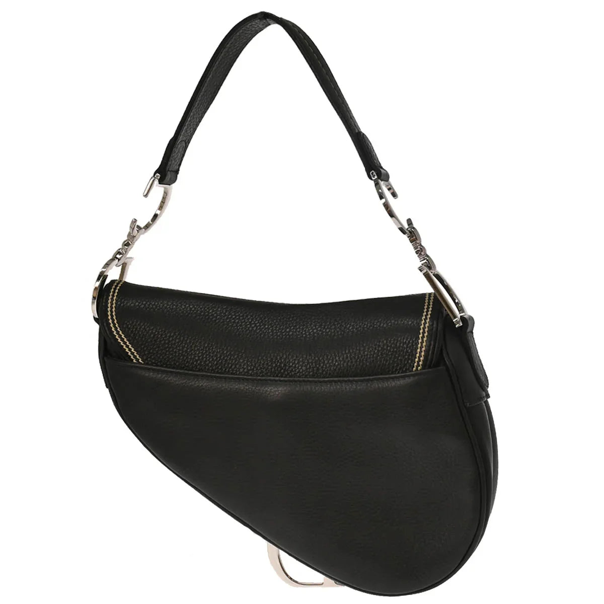 Christian Dior 2006 Black Leather Saddle Handbag