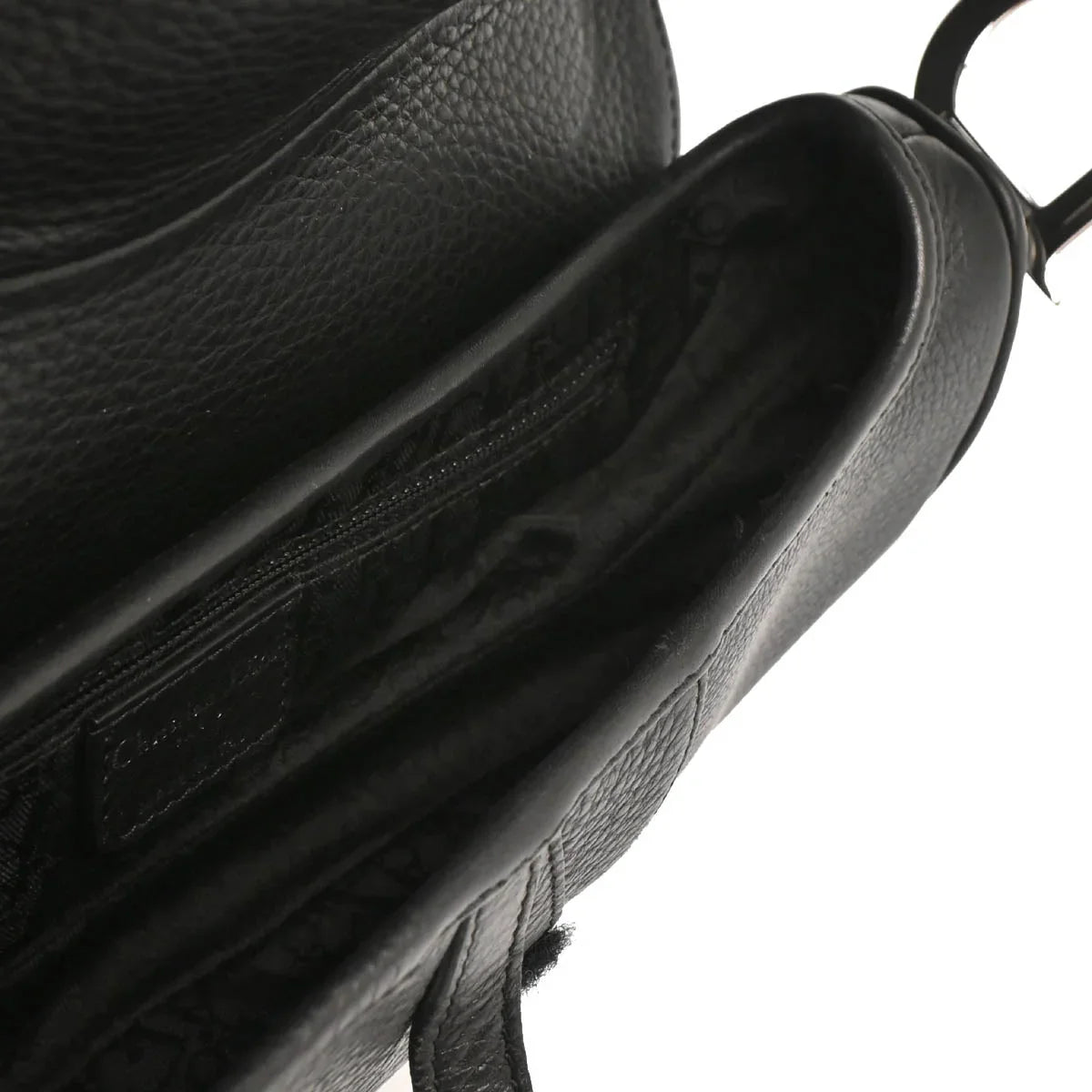 Christian Dior 2006 Black Leather Saddle Handbag