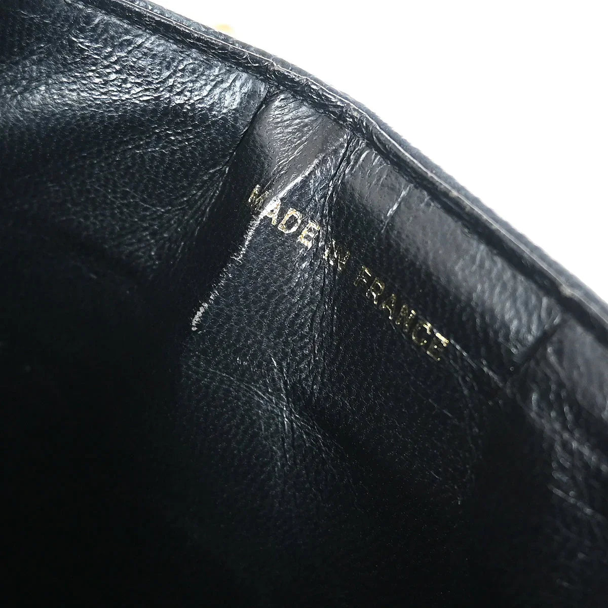 Chanel *Black Lizard Mini Classic Square Flap Shoulder Bag