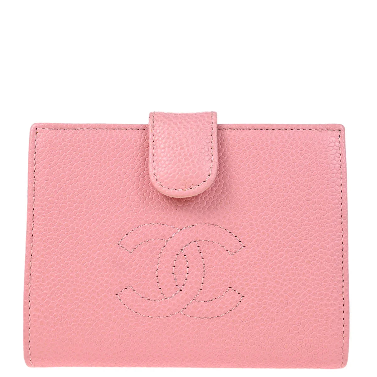 Chanel Pink Caviar Bifold Wallet Purse
