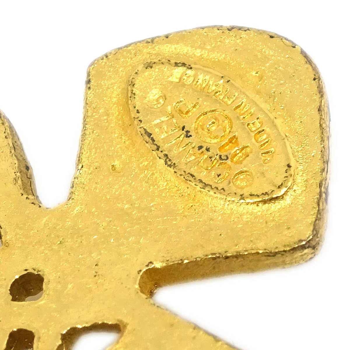 Chanel Cross Brooch Pin Gold 94P