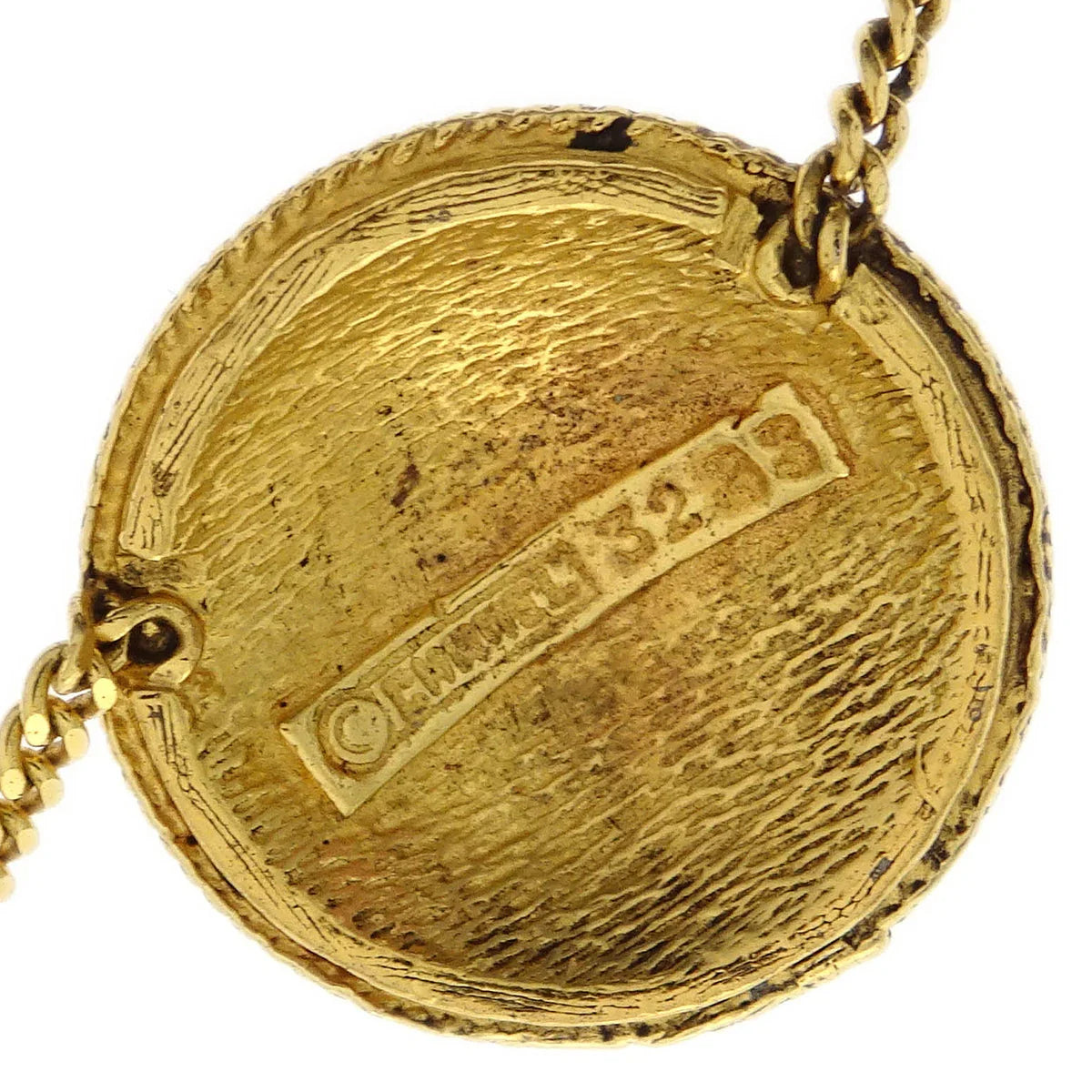 Chanel Gold Medallion Chain Pendant Necklace 1982/3223