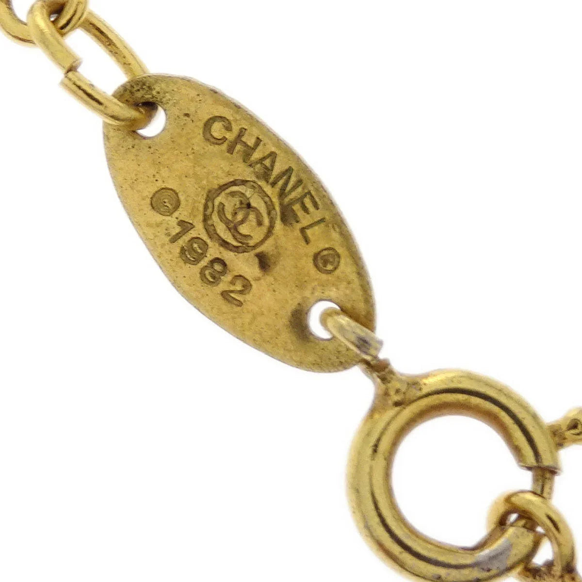 Chanel Gold Medallion Chain Pendant Necklace 1982/3223
