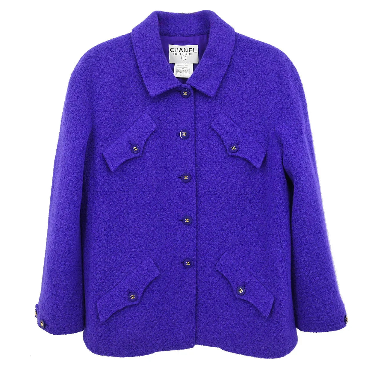Chanel 1995 Single Breasted Jacket Purple #44