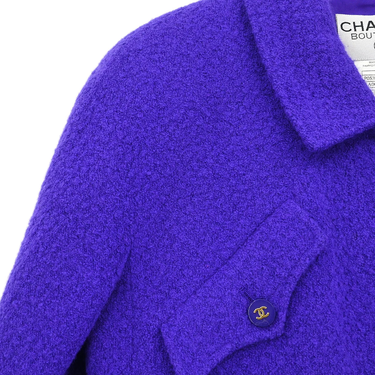 Chanel 1995 Single Breasted Jacket Purple #44
