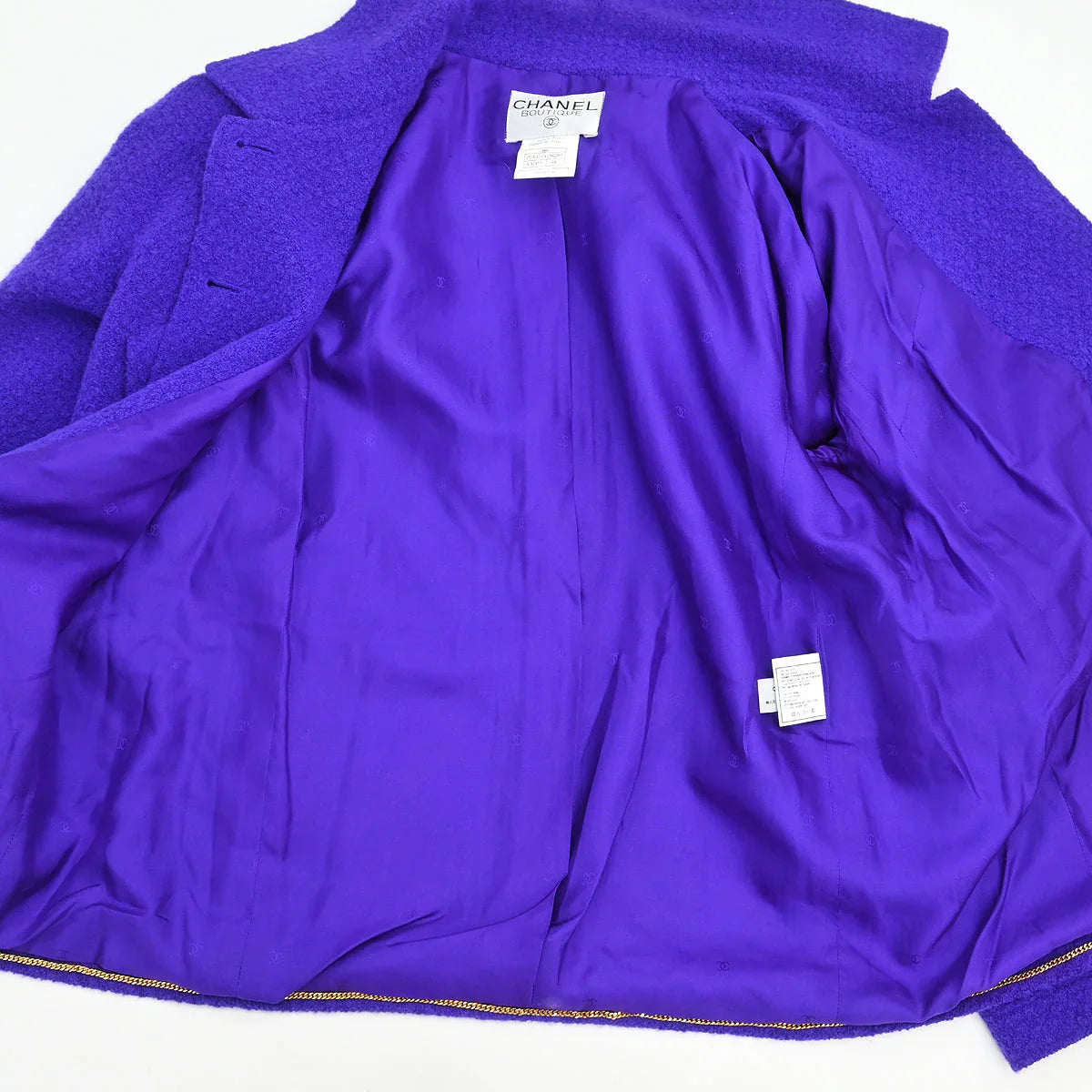 Chanel 1995 Single Breasted Jacket Purple #44