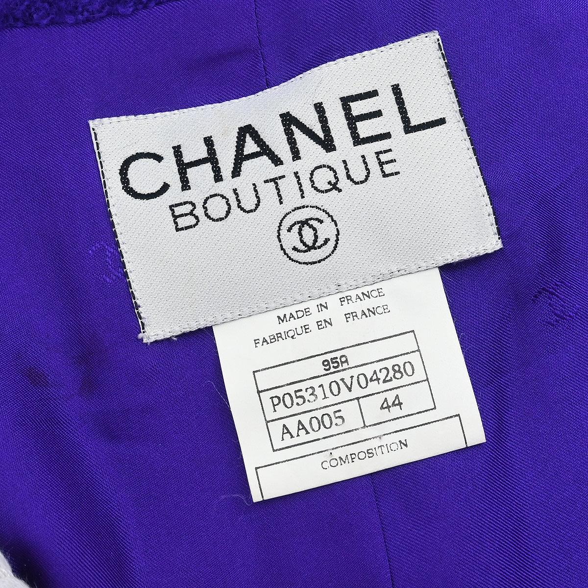 Chanel 1995 Single Breasted Jacket Purple #44