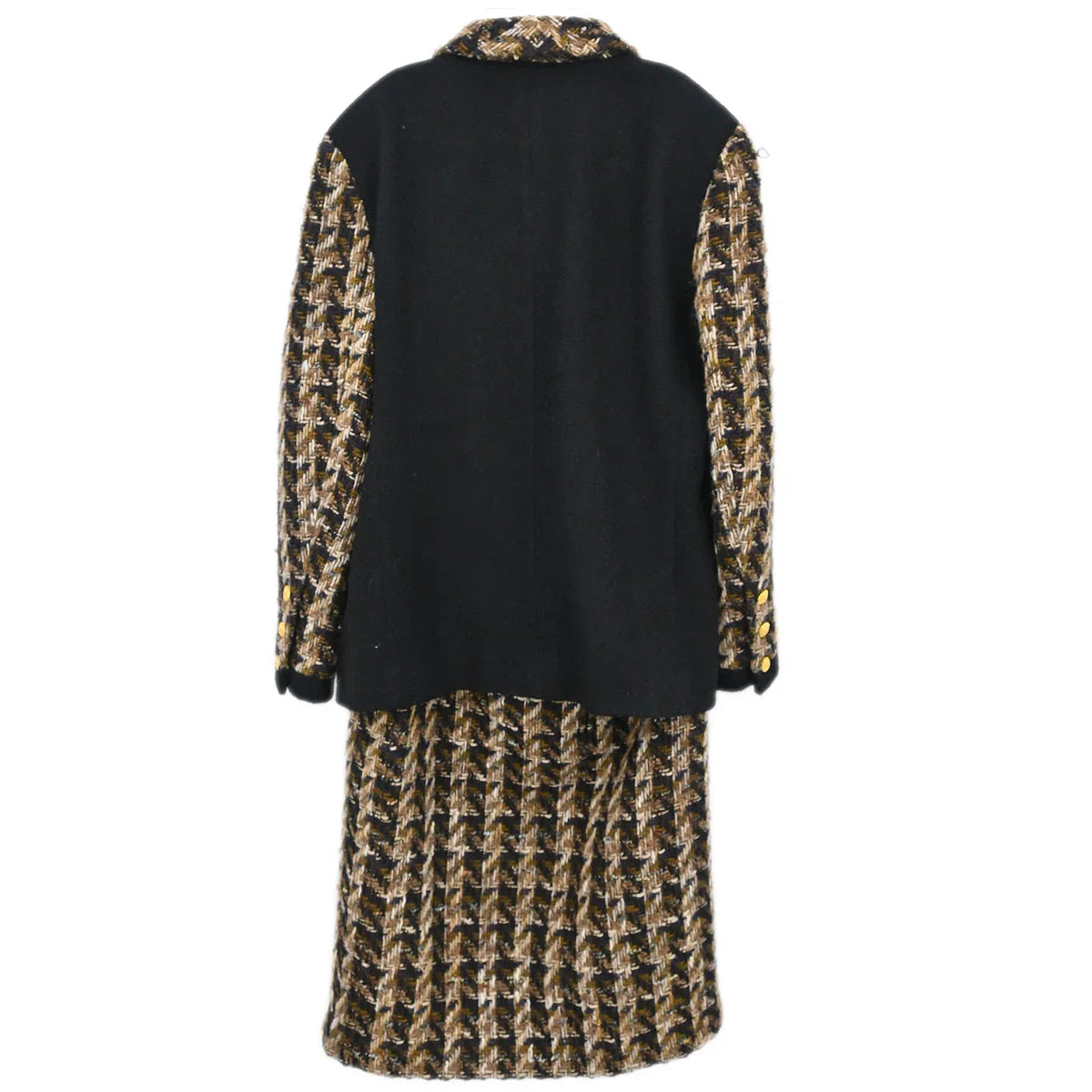 Chanel Setup Suit Jacket Skirt Black #42