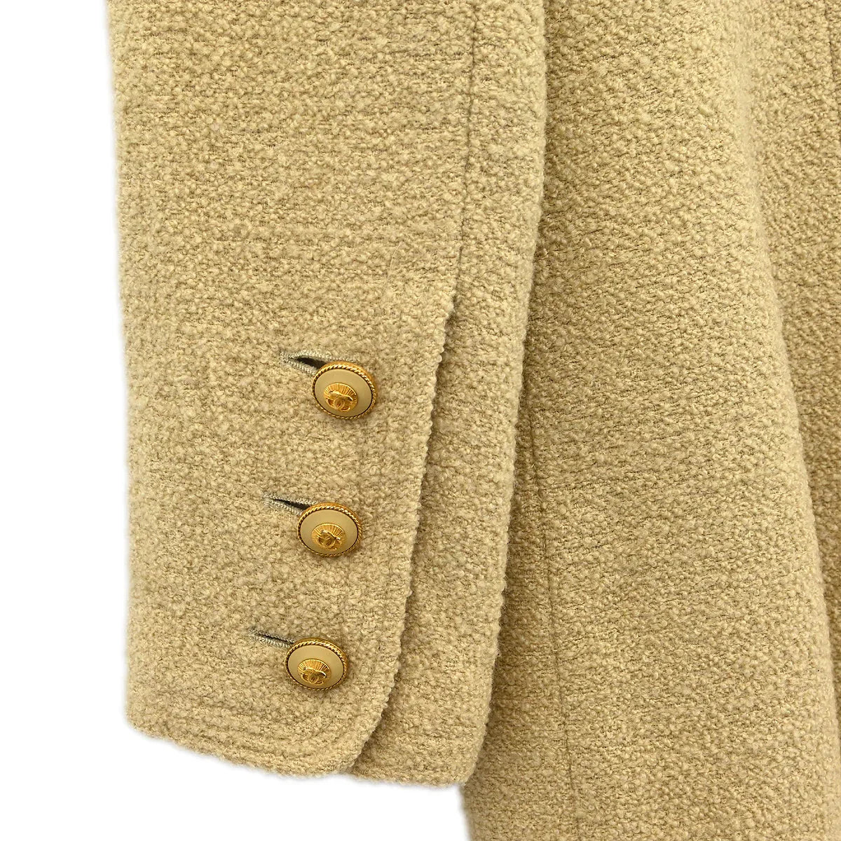 Chanel Collarless Jacket Beige