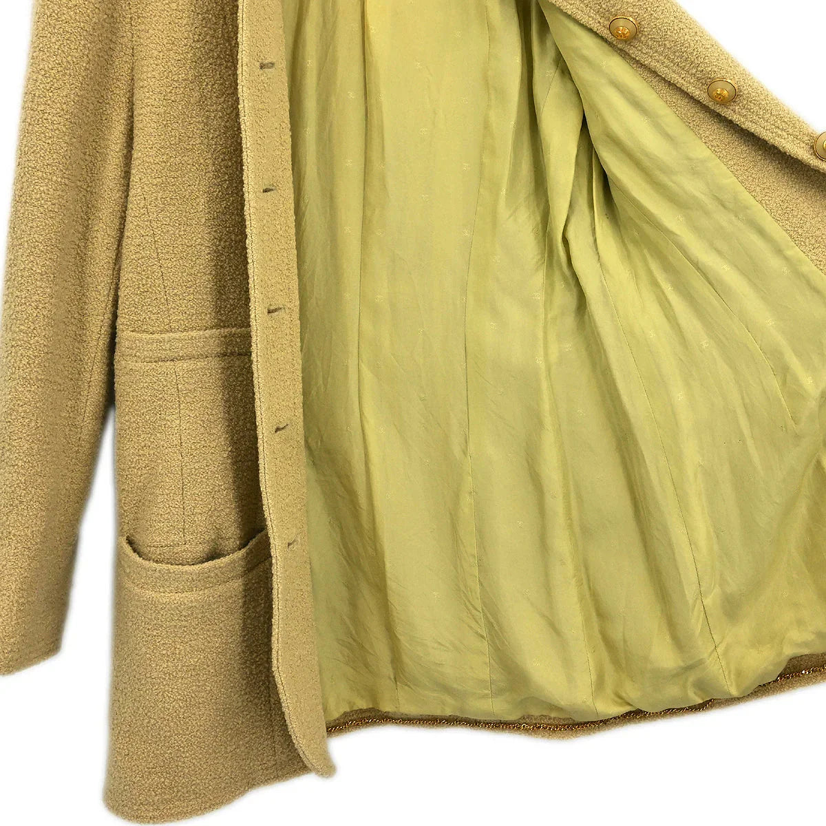 Chanel Collarless Jacket Beige