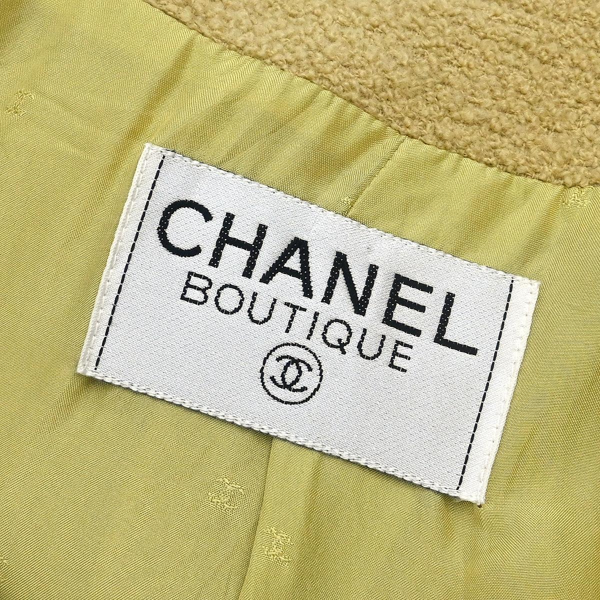 Chanel Collarless Jacket Beige