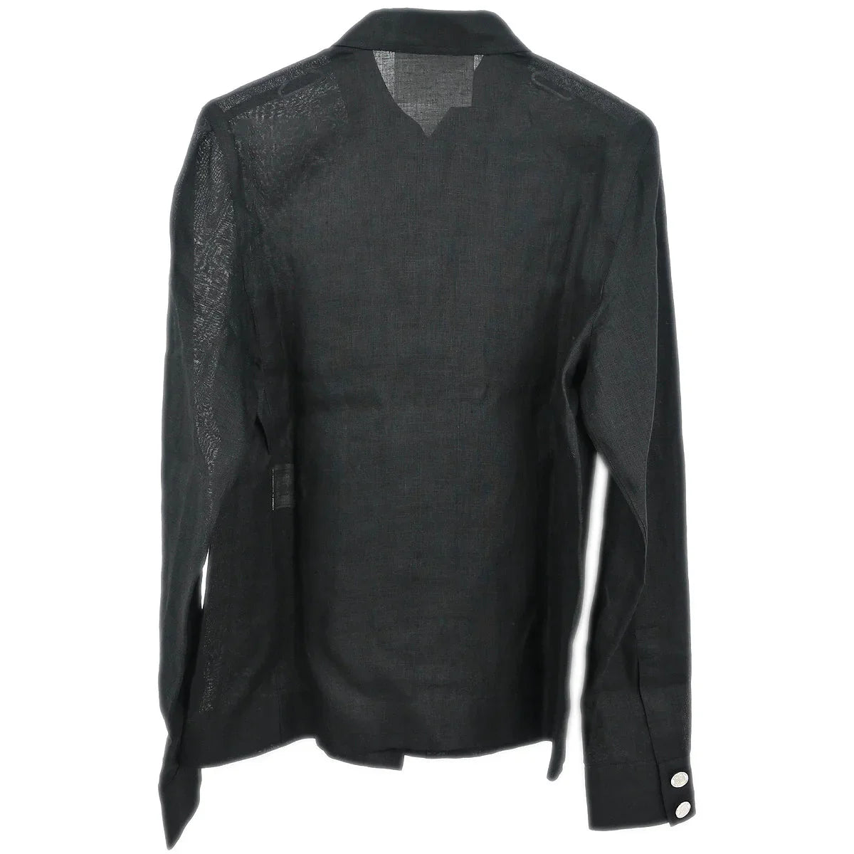 Chanel Blouse Sheer Shirt Black #40