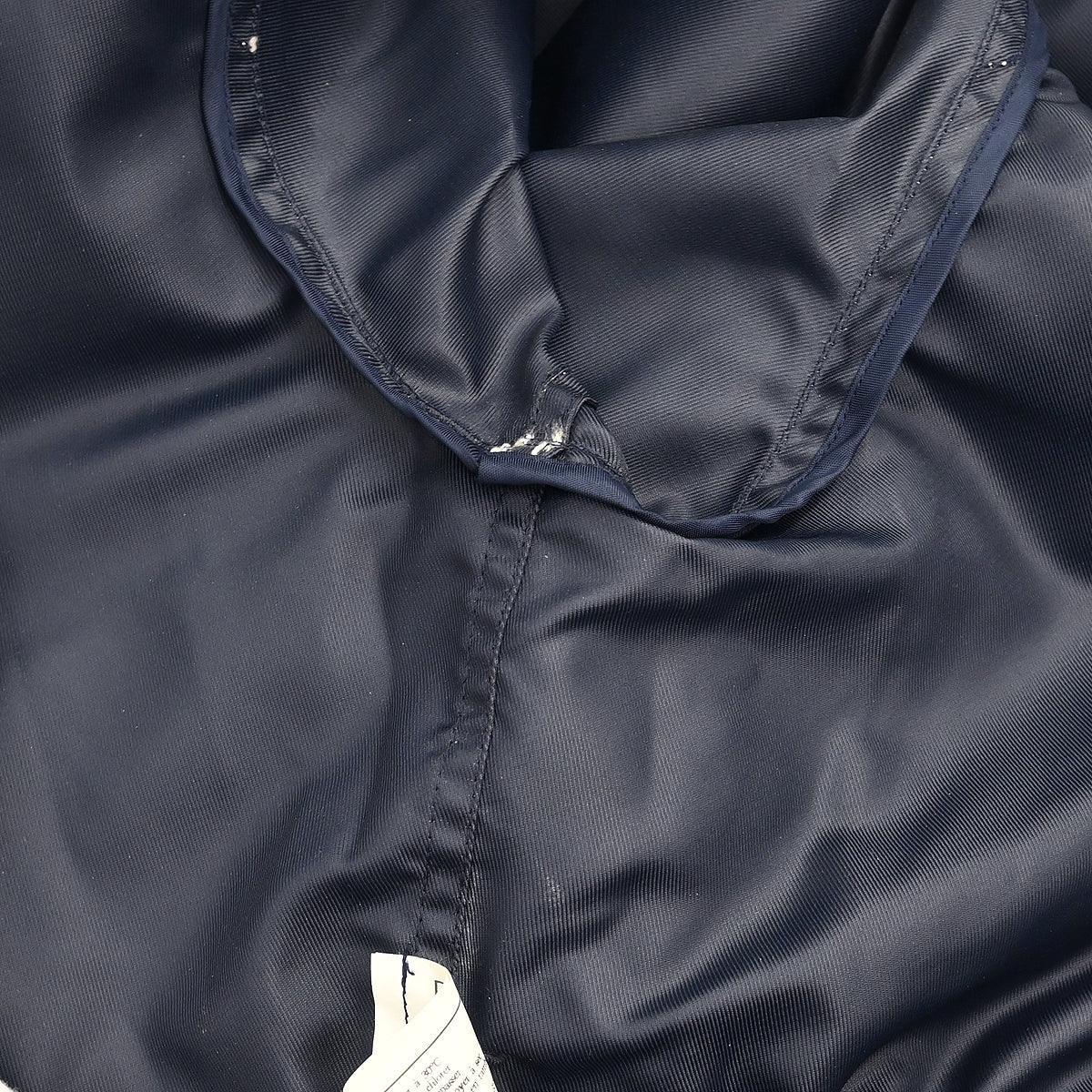 Chanel Zip Up Coat Navy