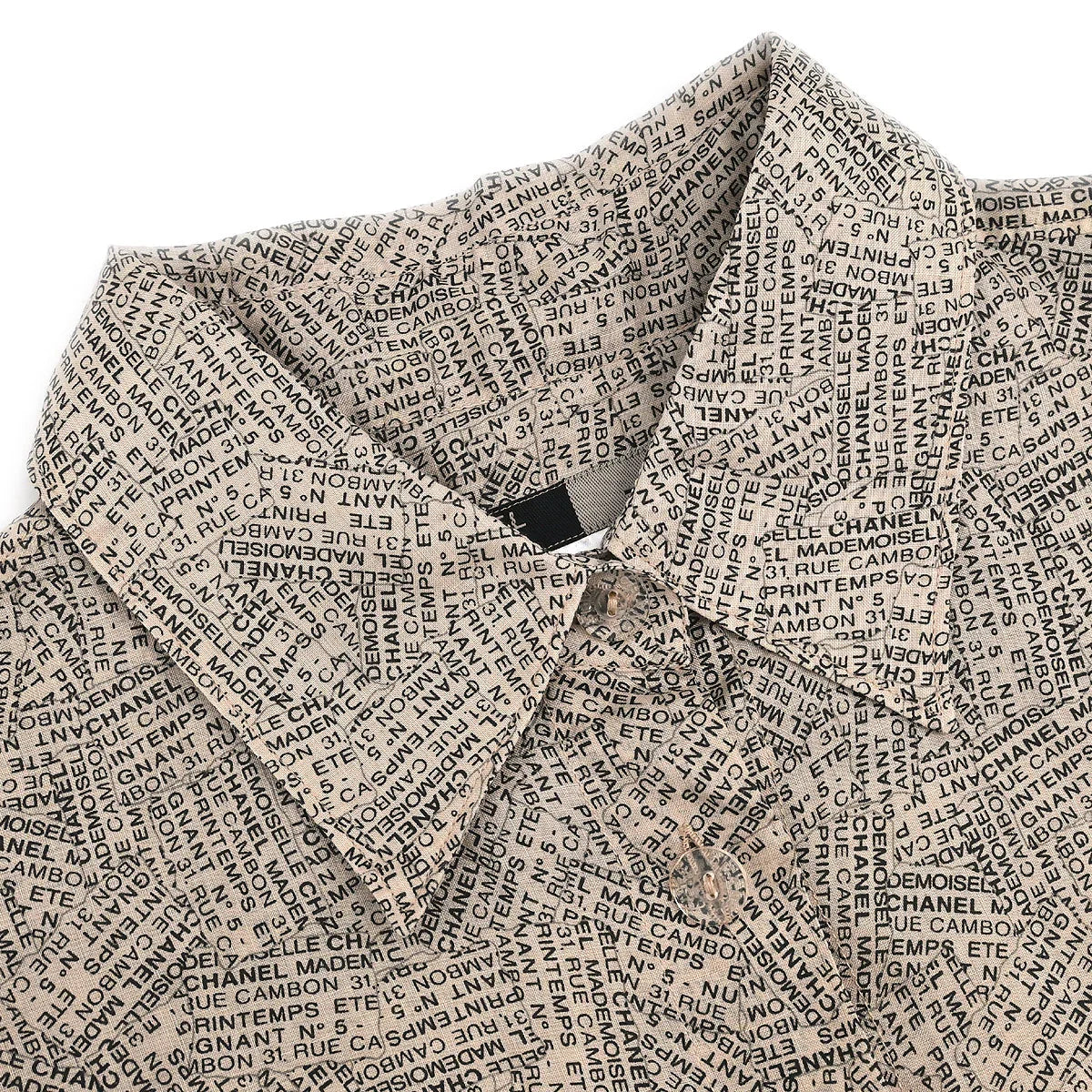 Chanel 1999 Short Sleeve Blouse Shirt Top Beige #38