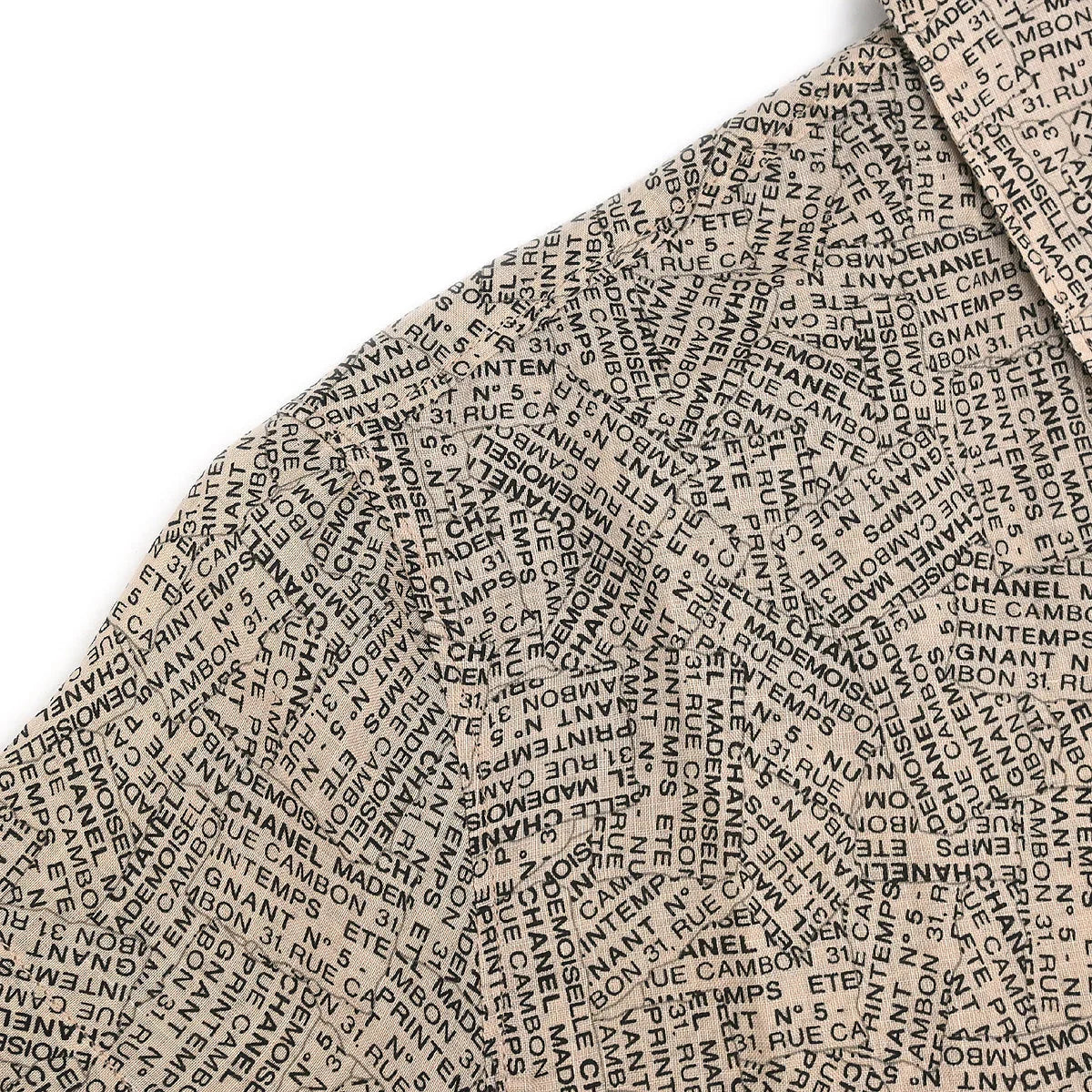 Chanel 1999 Short Sleeve Blouse Shirt Top Beige #38