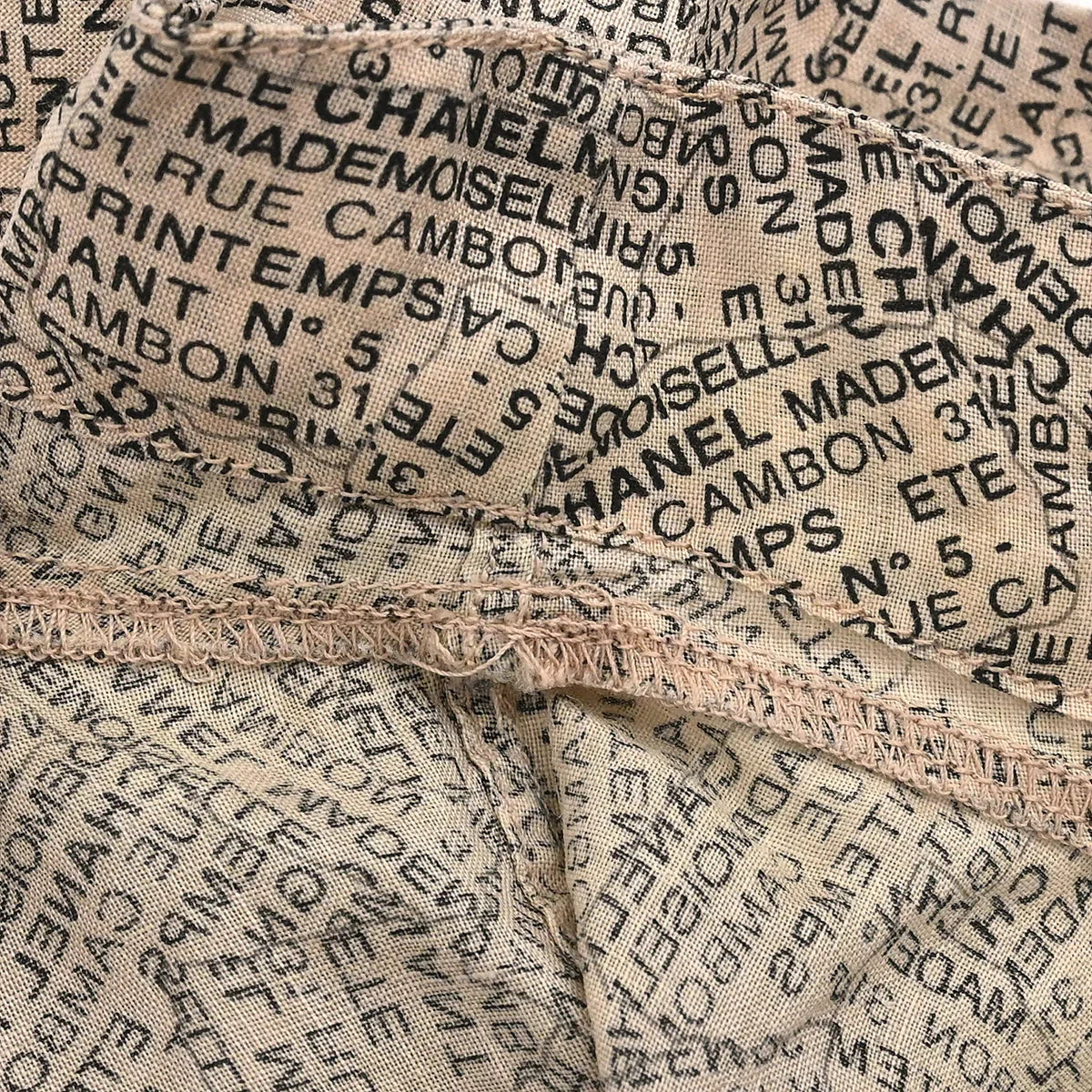 Chanel 1999 Short Sleeve Blouse Shirt Top Beige #38