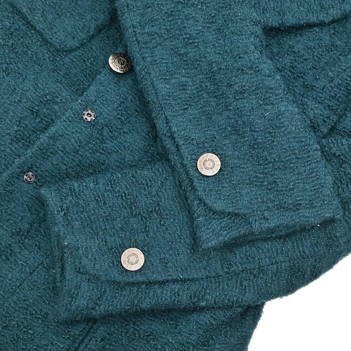 Chanel 1997 Single Breasted Jacket Dark Green #42
