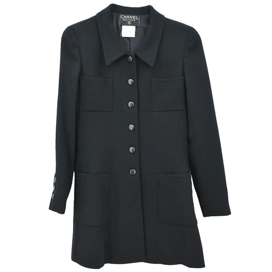 Chanel 1996 Single Breasted Jacket Black #36
