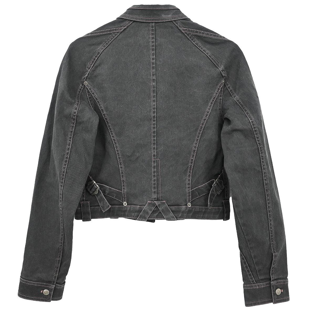 Christian Dior 2003 Single Breasted Denim Jacket Black #36