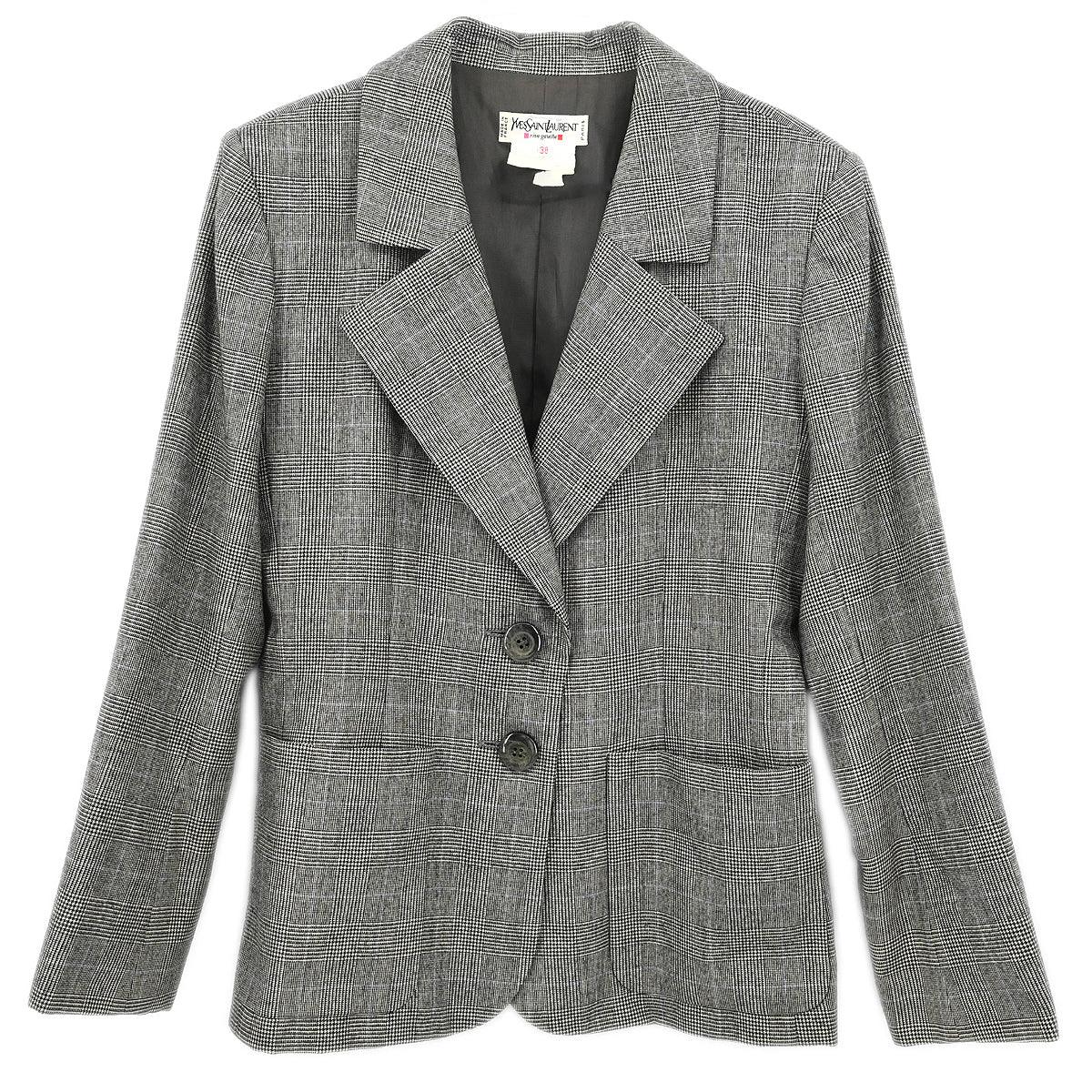 Yves Saint Laurent Single Breasted Jacket Gray #38