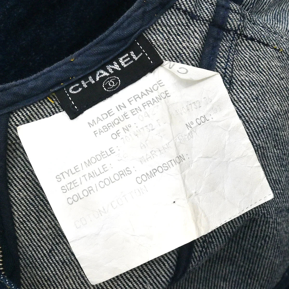 Chanel Denim Sleeveless Dress Indigo #36