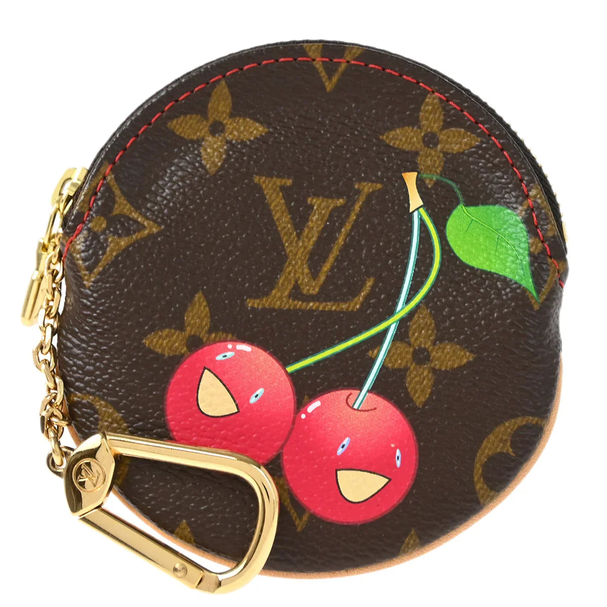 Louis Vuitton Cherry Porte Monnaie Rond Coin Case Wallet M95043