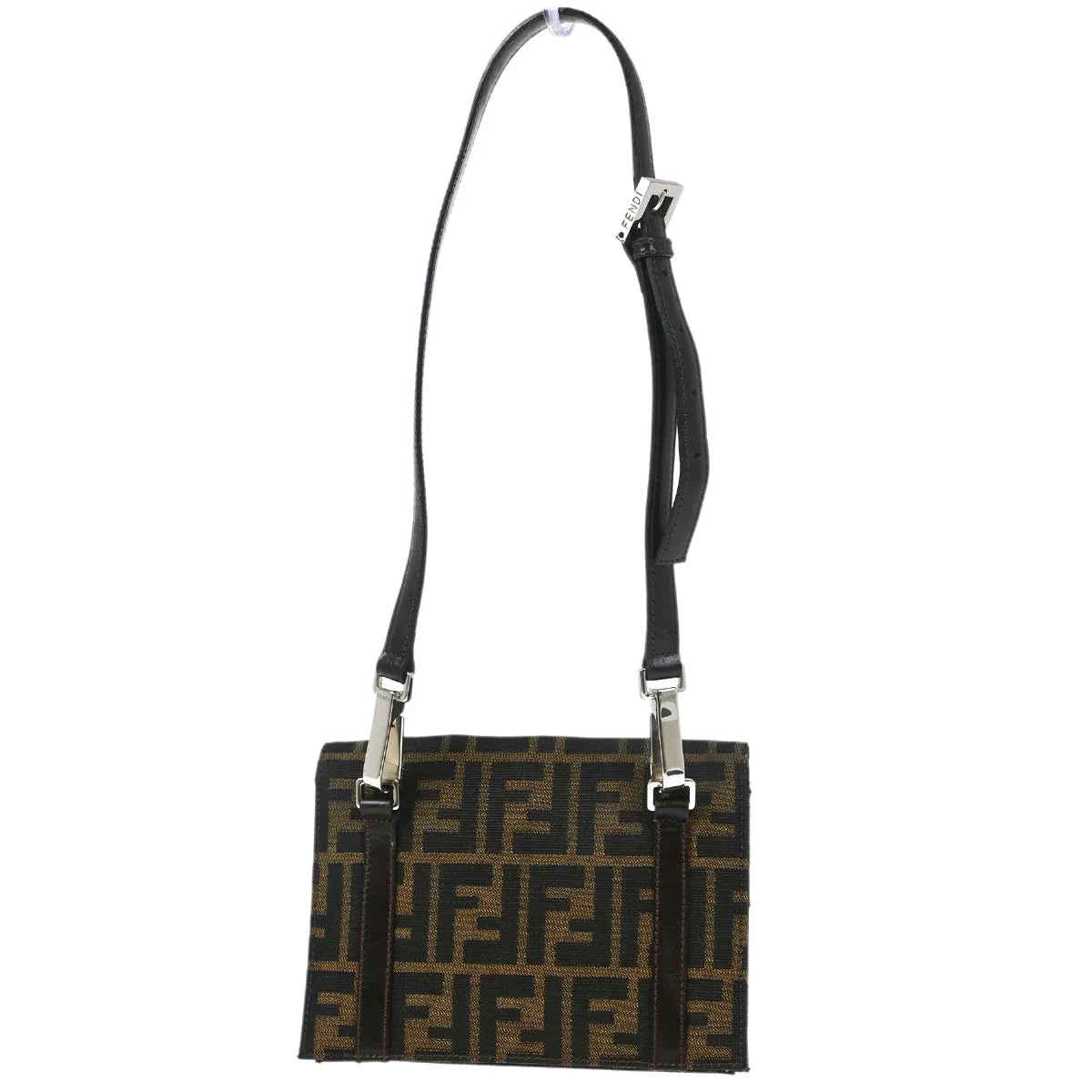 Fendi 1990s Brown Zucca Shoulder Bag