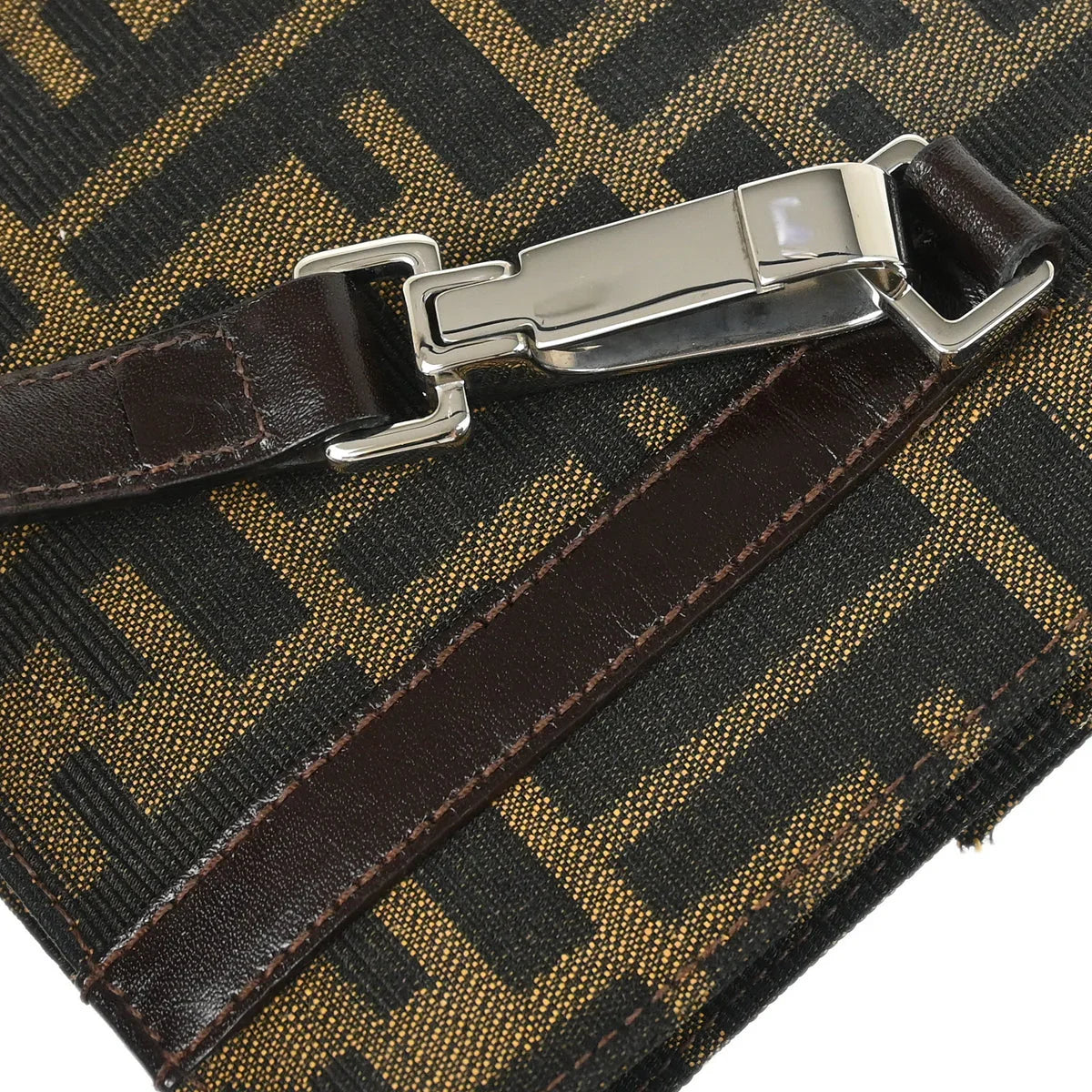 Fendi 1990s Brown Zucca Shoulder Bag