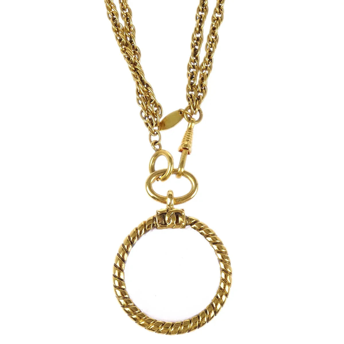 Chanel Loupe Chain Necklace Gold