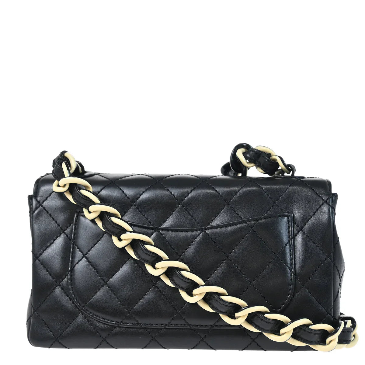Chanel 2000-2001 Black Calfskin Single Flap Shoulder Bag