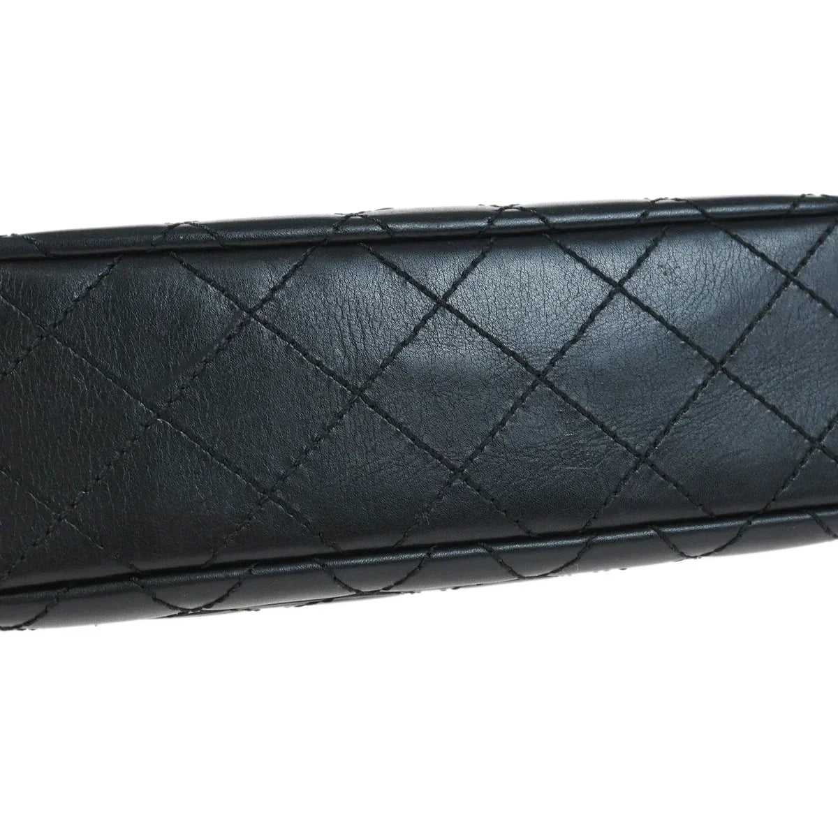 Chanel 2000-2001 Black Calfskin Single Flap Shoulder Bag