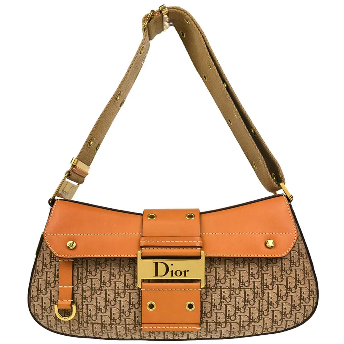 Christian Dior Brown Trotter Street Chic Columbus Shoulder Bag