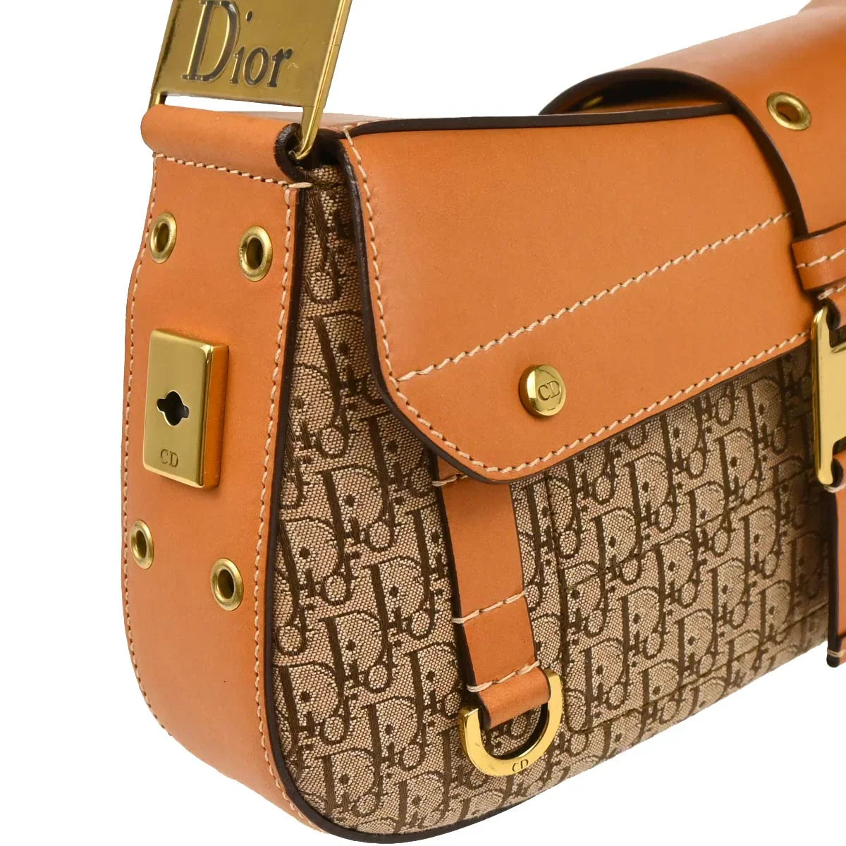Christian Dior Brown Trotter Street Chic Columbus Shoulder Bag
