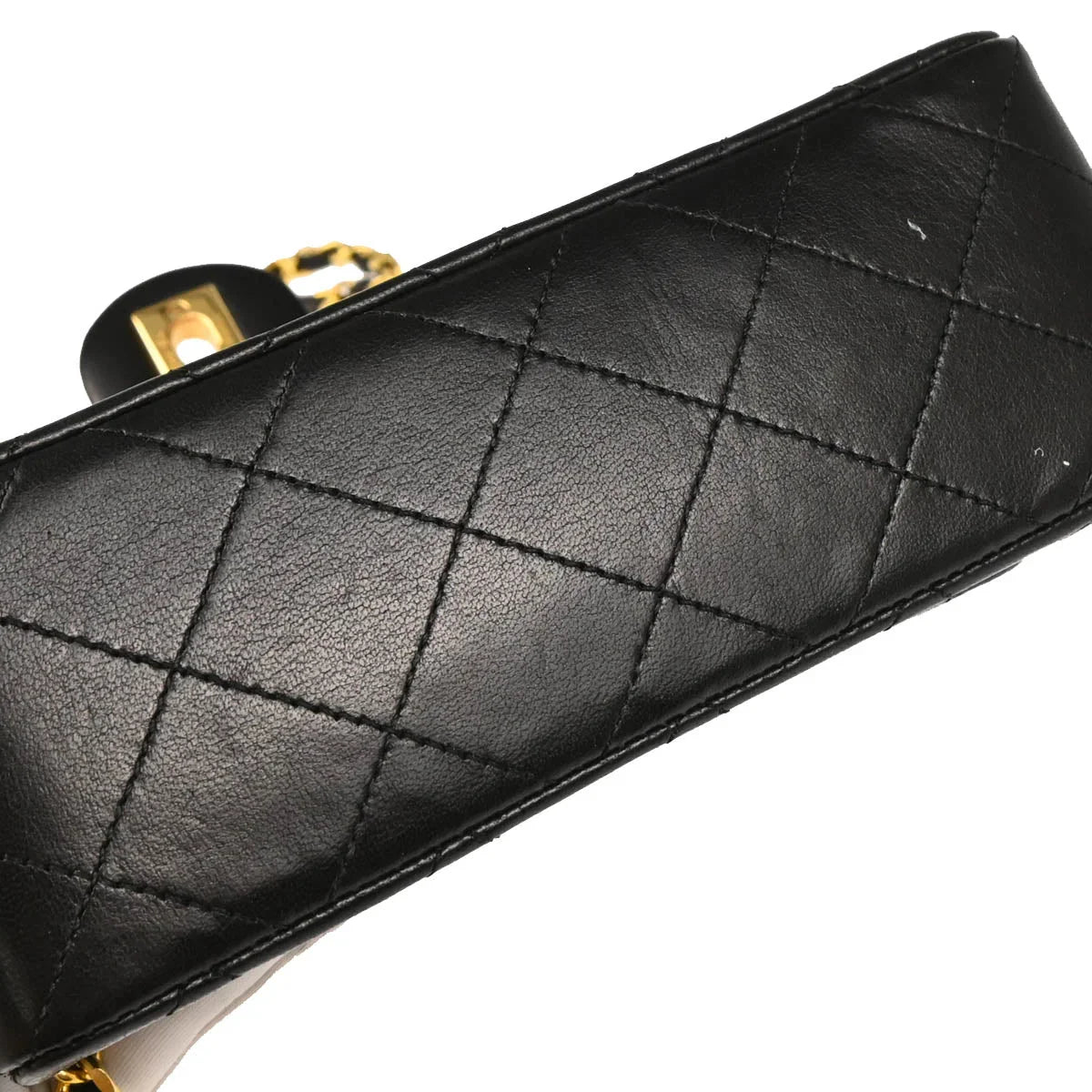 Chanel Black Lambskin Mini Classic Square Flap Shoulder Bag