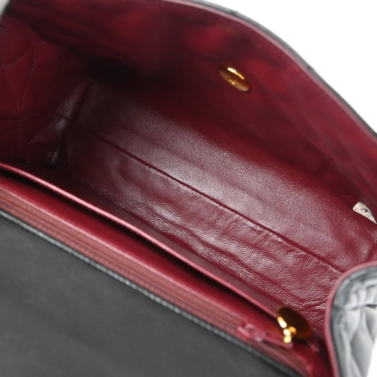 Chanel 1996-1997 Black Lambskin Top Handle Handbag