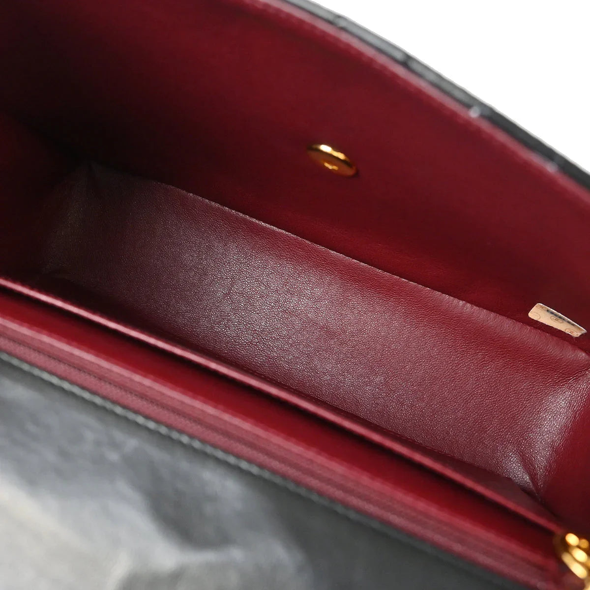 Chanel Black Lambskin Straight Flap Shoulder Bag
