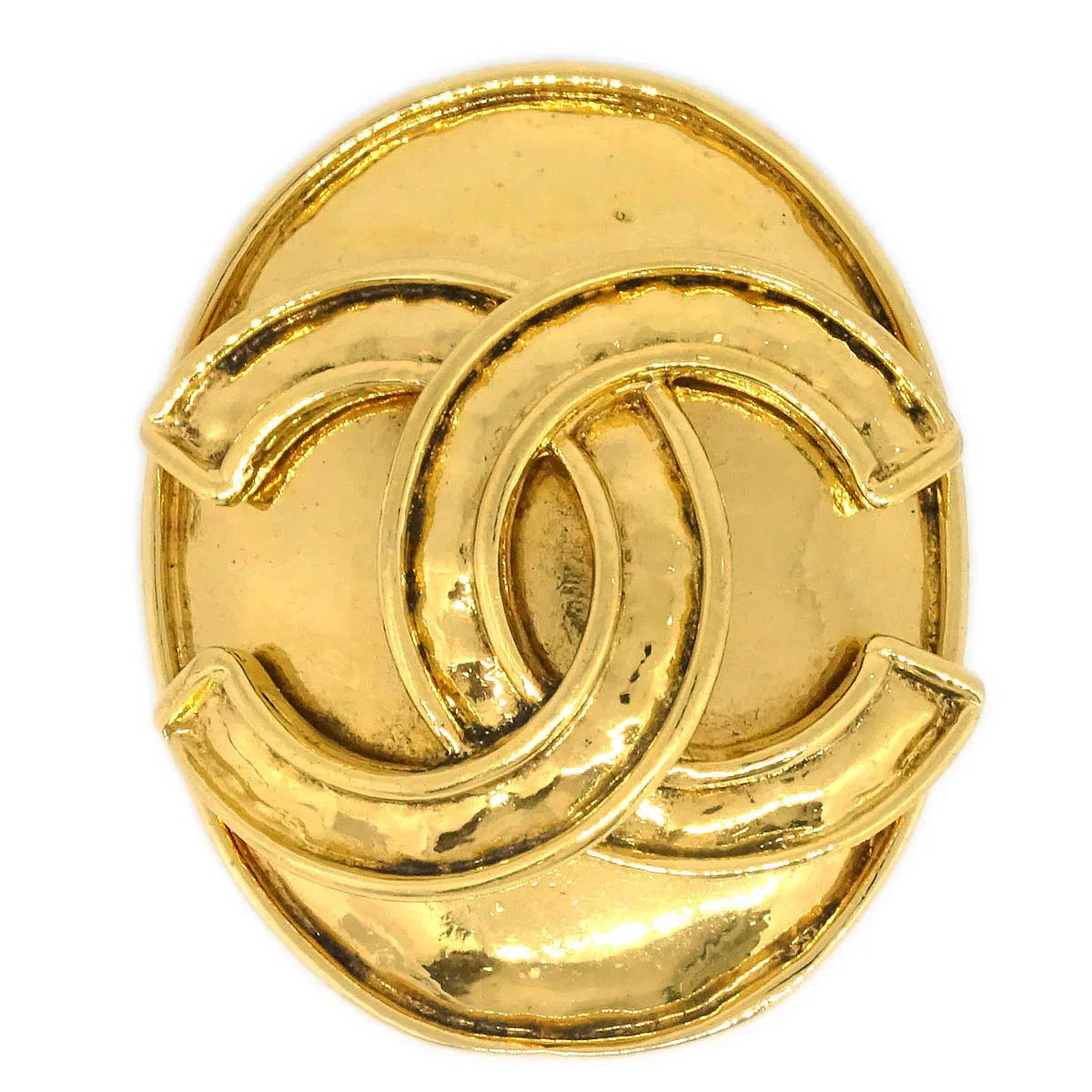 Chanel Oval Brooch Gold 94P