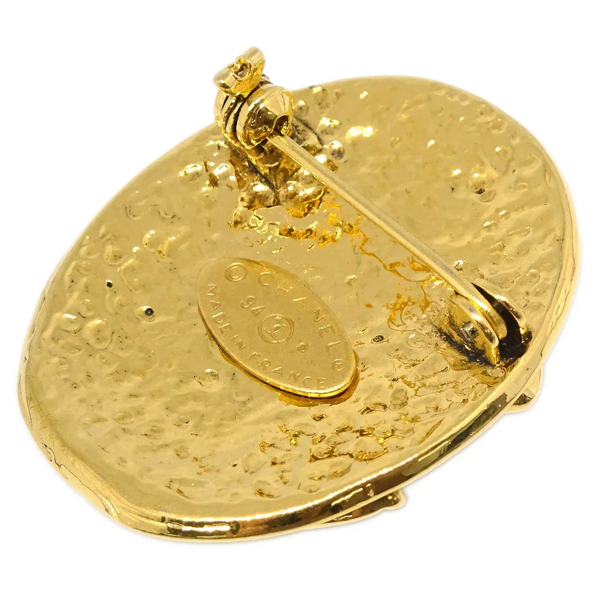Chanel Oval Brooch Gold 94P